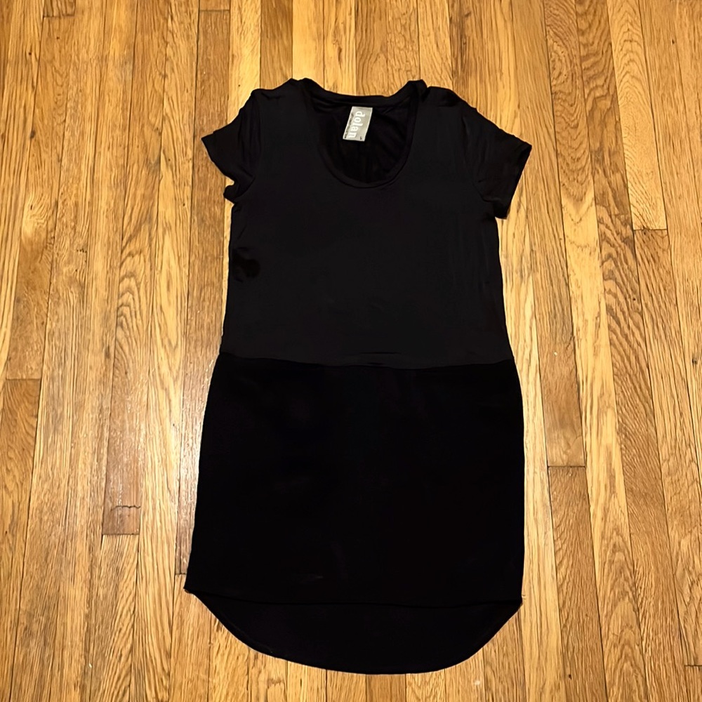 Anthropologie Dolan Left Coast T-shirt Dress in Black Size Small- POCKETS!